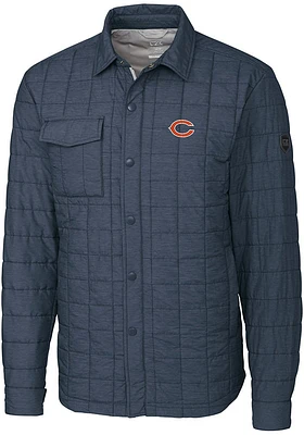 Cutter and Buck Chicago Bears Mens Grey Rainier PrimaLoft Outerwear Lined Jacket