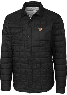 Cutter and Buck Cincinnati Bengals Mens Black Rainier PrimaLoft Outerwear Lined Jacket