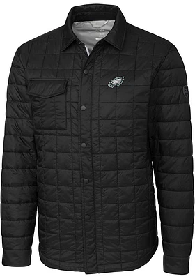 Cutter and Buck Philadelphia Eagles Mens Black Rainier PrimaLoft Outerwear Lined Jacket