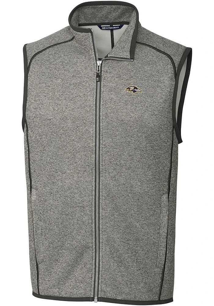 Cutter and Buck Baltimore Ravens Mens Grey Mainsail Sleeveless Jacket