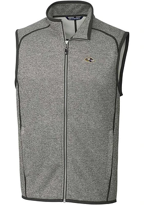 Cutter and Buck Baltimore Ravens Mens Grey Mainsail Sleeveless Jacket