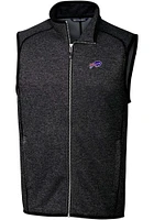 Cutter and Buck Buffalo Bills Mens Charcoal Mainsail Sleeveless Jacket