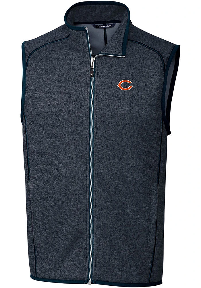 Cutter and Buck Chicago Bears Mens Navy Blue Mainsail Sleeveless Jacket
