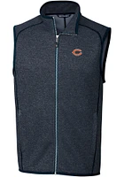 Cutter and Buck Chicago Bears Mens Navy Blue Mainsail Sleeveless Jacket