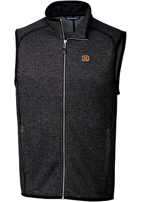 Cutter and Buck Cincinnati Bengals Mens Charcoal Mainsail Sleeveless Jacket