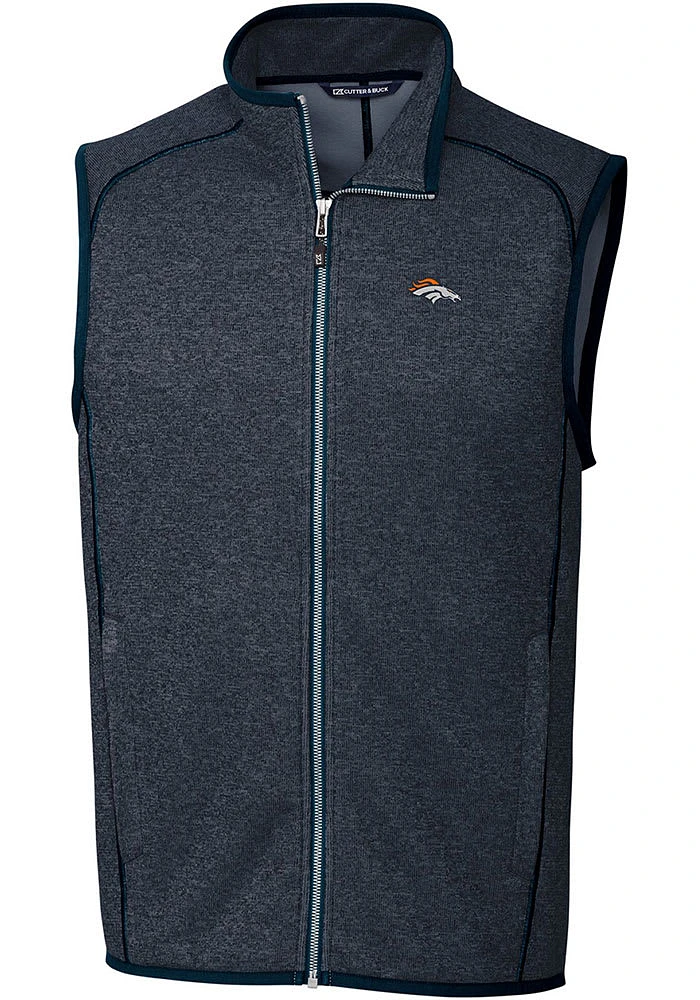 Cutter and Buck Denver Broncos Mens Navy Blue Mainsail Sleeveless Jacket