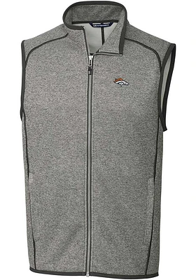 Cutter and Buck Denver Broncos Mens Grey Mainsail Sleeveless Jacket