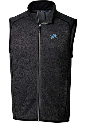 Cutter and Buck Detroit Lions Mens Charcoal Mainsail Sleeveless Jacket