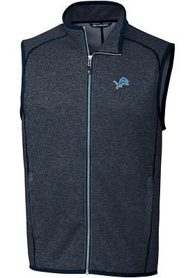 Cutter and Buck Detroit Lions Mens Navy Blue Mainsail Sleeveless Jacket