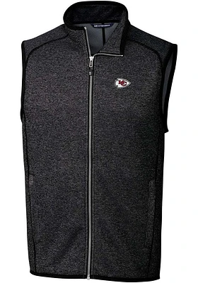 Cutter and Buck Kansas City Chiefs Mens Charcoal Mainsail Sleeveless Jacket