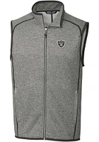 Cutter and Buck Las Vegas Raiders Mens Grey Mainsail Sleeveless Jacket