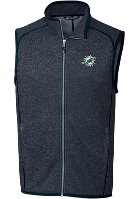 Cutter and Buck Miami Dolphins Mens Navy Blue Mainsail Sleeveless Jacket