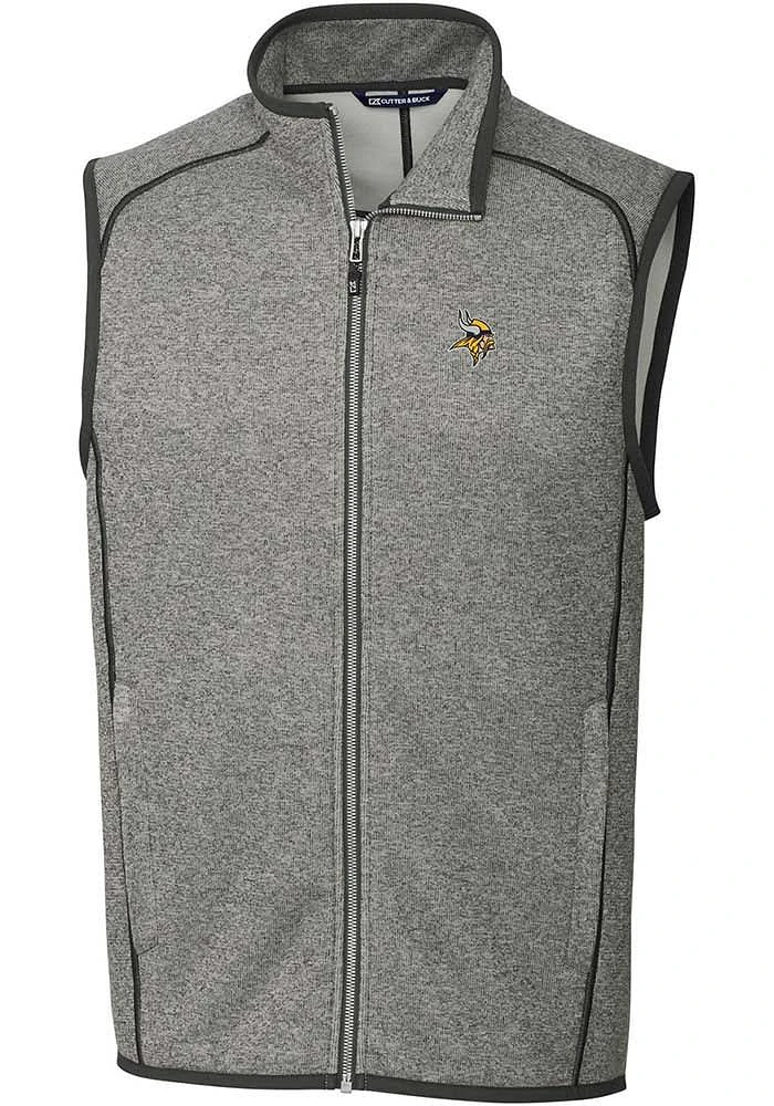 Cutter and Buck Minnesota Vikings Mens Grey Mainsail Sleeveless Jacket