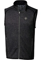 Cutter and Buck New Orleans Saints Mens Charcoal Mainsail Sleeveless Jacket