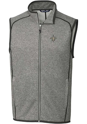 Cutter and Buck New Orleans Saints Mens Grey Mainsail Sleeveless Jacket