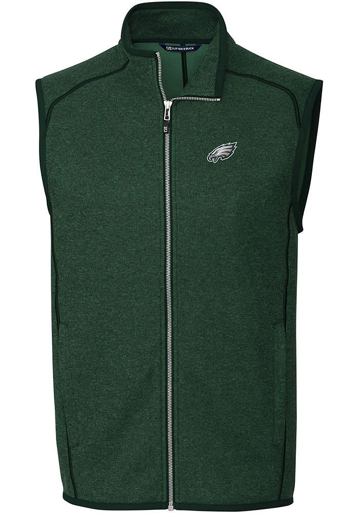 Cutter and Buck Philadelphia Eagles Mens Kelly Green Mainsail Sleeveless Jacket