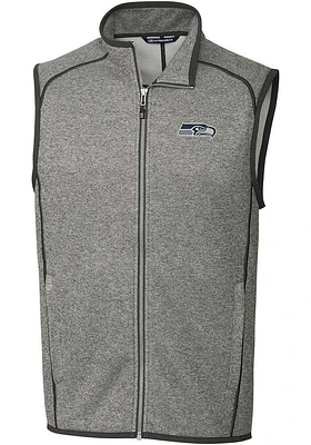 Cutter and Buck Seattle Seahawks Mens Grey Mainsail Sleeveless Jacket