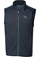 Cutter and Buck Tennessee Titans Mens Navy Blue Mainsail Sleeveless Jacket