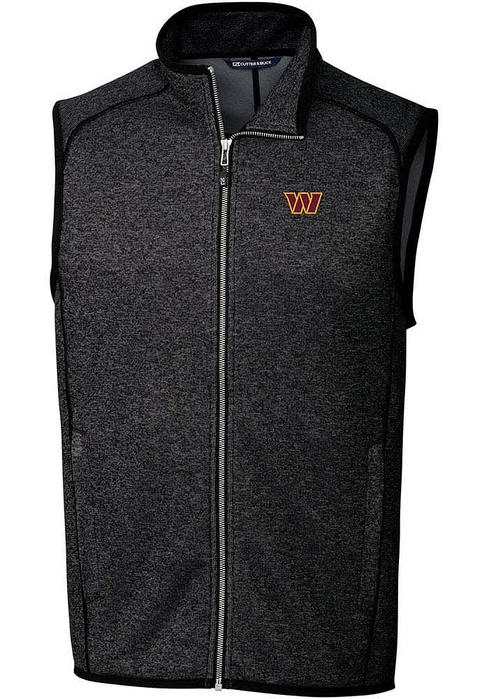 Cutter and Buck Washington Commanders Mens Charcoal Mainsail Sleeveless Jacket