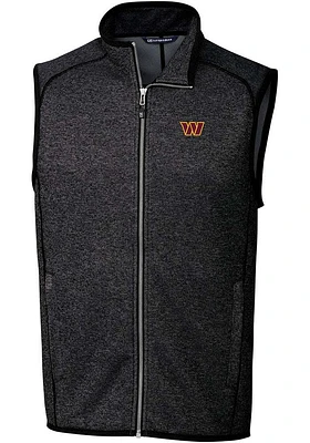 Cutter and Buck Washington Commanders Mens Charcoal Mainsail Sleeveless Jacket