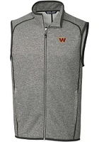 Cutter and Buck Washington Commanders Mens Grey Mainsail Sleeveless Jacket