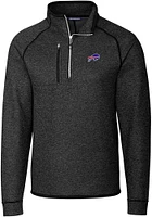 Cutter and Buck Buffalo Bills Mens Charcoal Mainsail Long Sleeve Qtr Zip Pullover