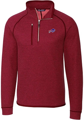 Cutter and Buck Buffalo Bills Mens Mainsail Long Sleeve Qtr Zip Pullover