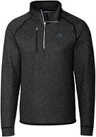 Cutter and Buck Carolina Panthers Mens Charcoal Mainsail Long Sleeve Qtr Zip Pullover