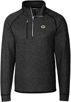 Cutter and Buck Green Bay Packers Mens Charcoal Mainsail Long Sleeve Qtr Zip Pullover