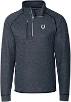 Cutter and Buck Indianapolis Colts Mens Navy Blue Mainsail Long Sleeve Qtr Zip Pullover