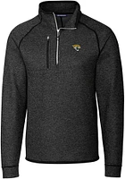 Cutter and Buck Jacksonville Jaguars Mens Charcoal Mainsail Long Sleeve Qtr Zip Pullover