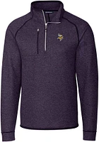 Cutter and Buck Minnesota Vikings Mens Mainsail Long Sleeve Qtr Zip Pullover