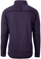Cutter and Buck Minnesota Vikings Mens Mainsail Long Sleeve Qtr Zip Pullover