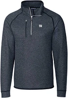 Cutter and Buck New York Giants Mens Navy Blue Mainsail Long Sleeve Qtr Zip Pullover