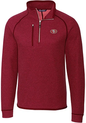 Cutter and Buck San Francisco 49ers Mens Mainsail Long Sleeve Qtr Zip Pullover