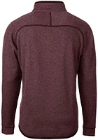 Cutter and Buck Washington Commanders Mens Maroon Mainsail Long Sleeve Qtr Zip Pullover