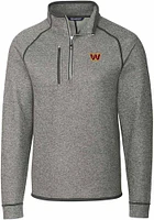Cutter and Buck Washington Commanders Mens Grey Mainsail Long Sleeve Qtr Zip Pullover