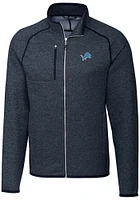 Cutter and Buck Detroit Lions Mens Navy Blue Mainsail Medium Weight Jacket