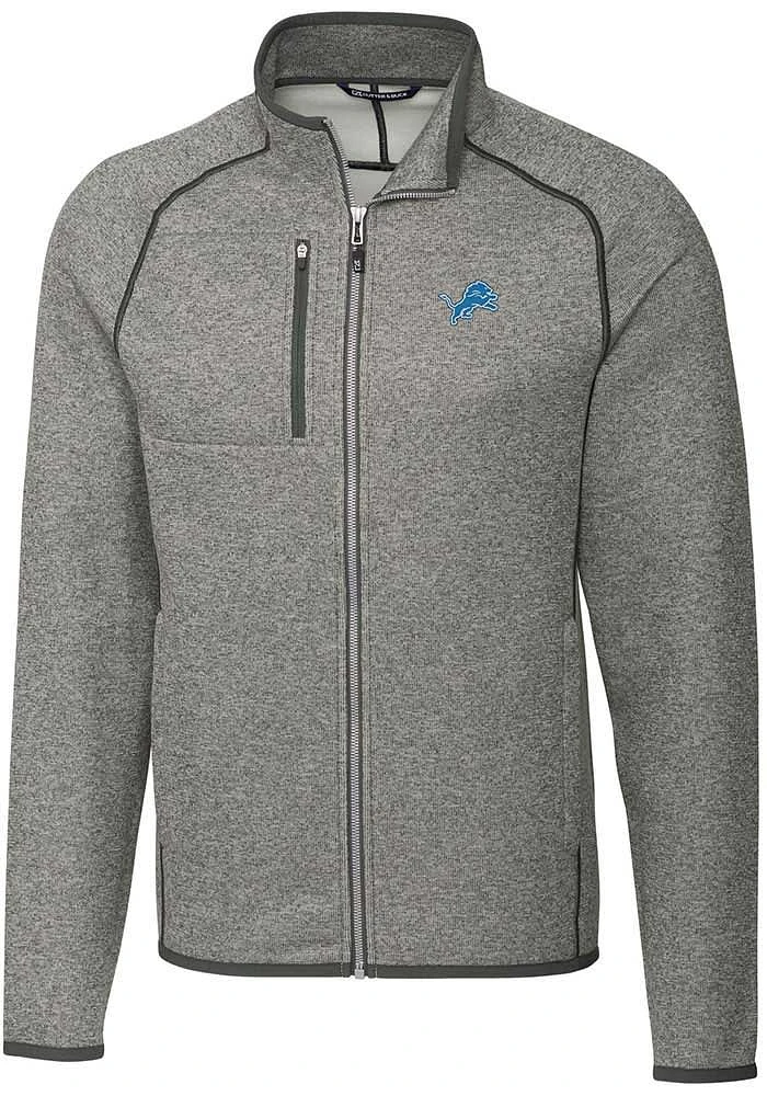 Cutter and Buck Detroit Lions Mens Grey Mainsail Medium Weight Jacket