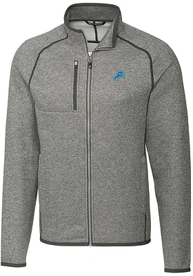 Cutter and Buck Detroit Lions Mens Grey Mainsail Medium Weight Jacket