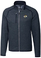 Cutter and Buck Los Angeles Rams Mens Navy Blue Mainsail Medium Weight Jacket