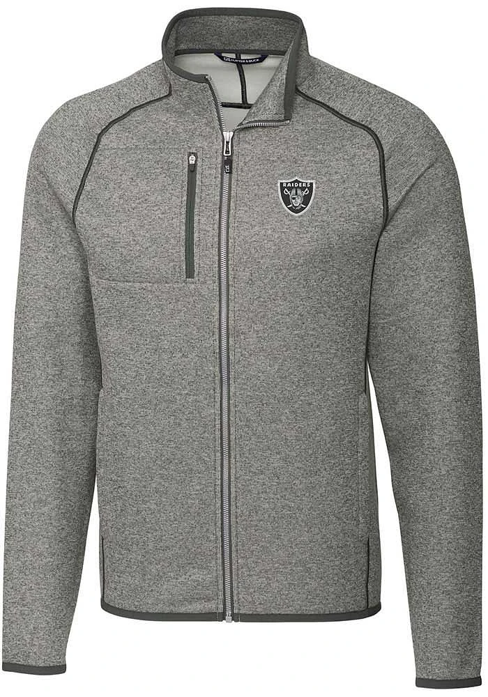 Cutter and Buck Las Vegas Raiders Mens Grey Mainsail Medium Weight Jacket