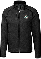 Cutter and Buck Miami Dolphins Mens Charcoal Mainsail Medium Weight Jacket