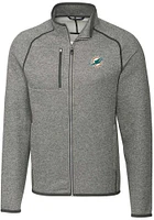 Cutter and Buck Miami Dolphins Mens Grey Mainsail Medium Weight Jacket