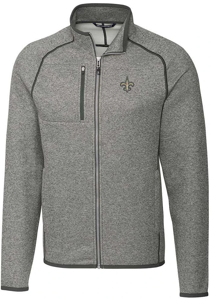Cutter and Buck New Orleans Saints Mens Grey Mainsail Medium Weight Jacket