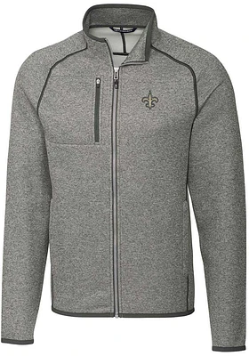 Cutter and Buck New Orleans Saints Mens Grey Mainsail Medium Weight Jacket