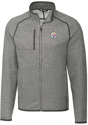 Cutter and Buck Pittsburgh Steelers Mens Grey Mainsail Medium Weight Jacket