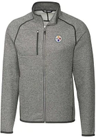 Cutter and Buck Pittsburgh Steelers Mens Grey Mainsail Medium Weight Jacket