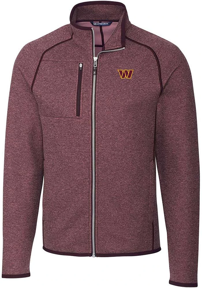Cutter and Buck Washington Commanders Mens Maroon Mainsail Medium Weight Jacket