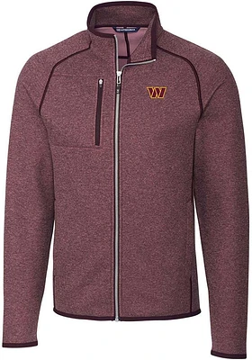 Cutter and Buck Washington Commanders Mens Maroon Mainsail Medium Weight Jacket